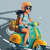 Стильный скутерист
